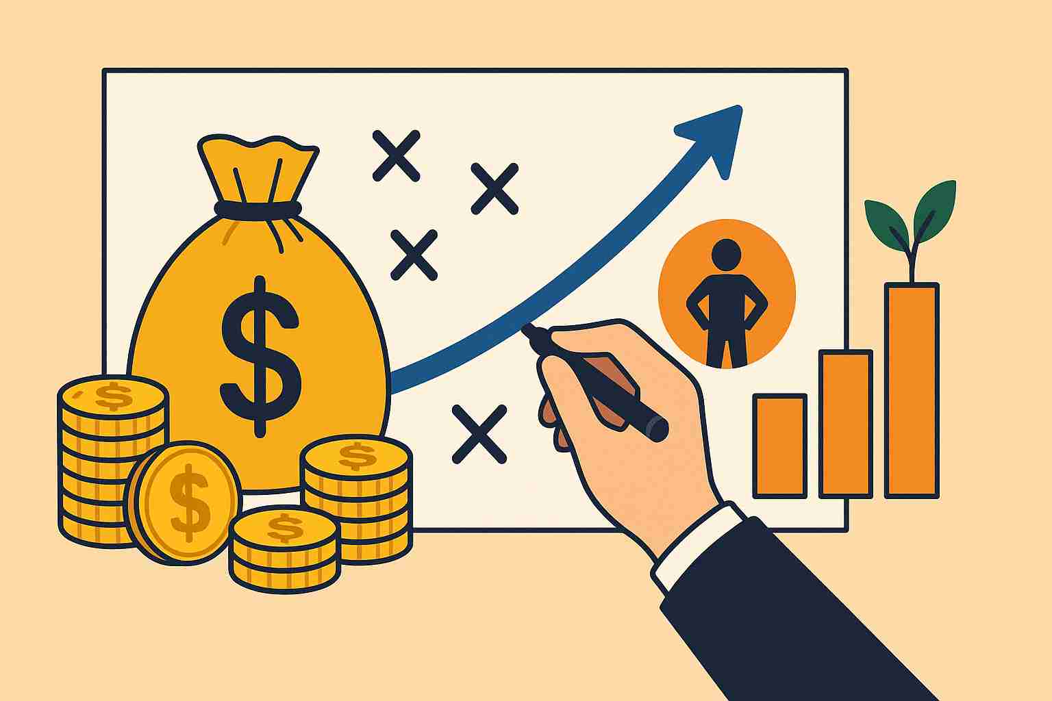 Sebuah gambar yang mengilustrasikan Menciptakan Strategi Pekerjaan yang Efektif untuk Meningkatkan Kekayaan dan Kemandirian Finansial